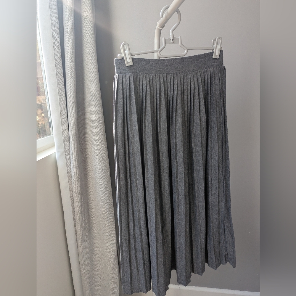 Pull&Bear Gray Maxi A-Line Skirt